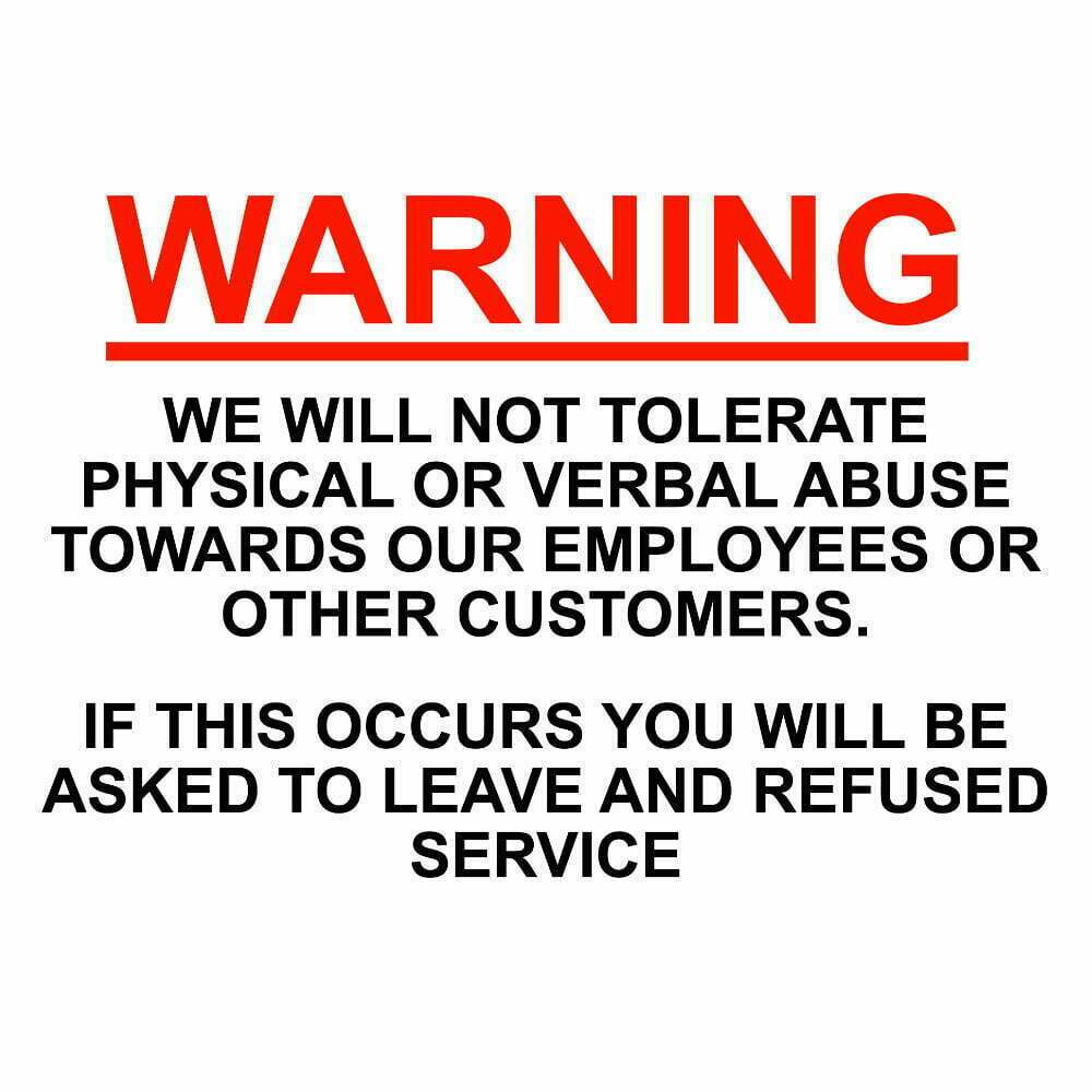 Customer Abuse Warning A3 free download