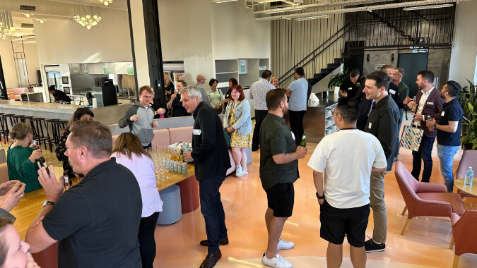 Networking drinks and nibbles at the ACXPA Vic event