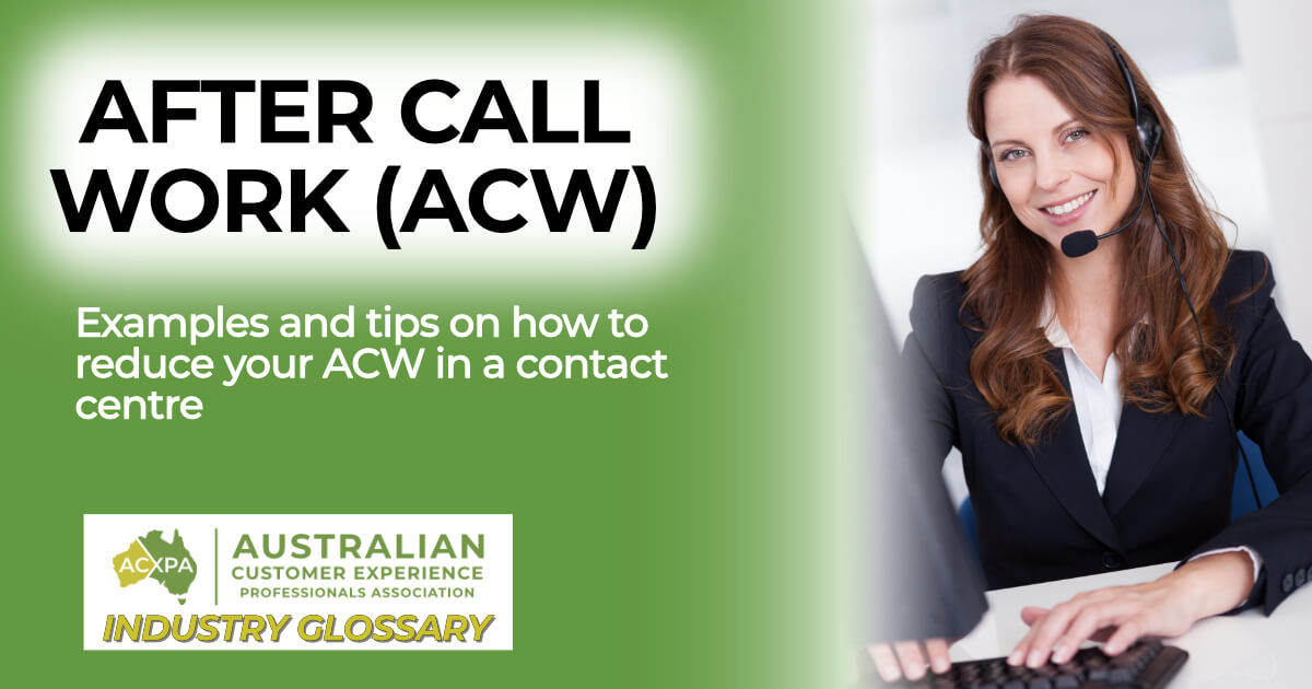 Call Centre After Call Work metric ACW