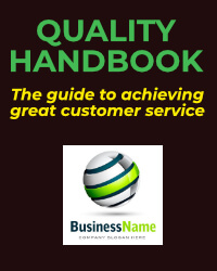 An example cover for a Quality Handbook used for the Australian Contact Centre Quality Framework