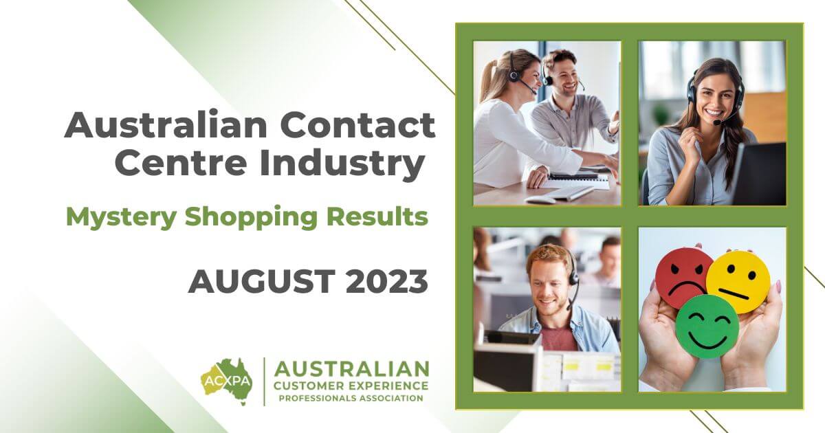 Australian Call Centre Industry August 2023 Mystery Shopping Results