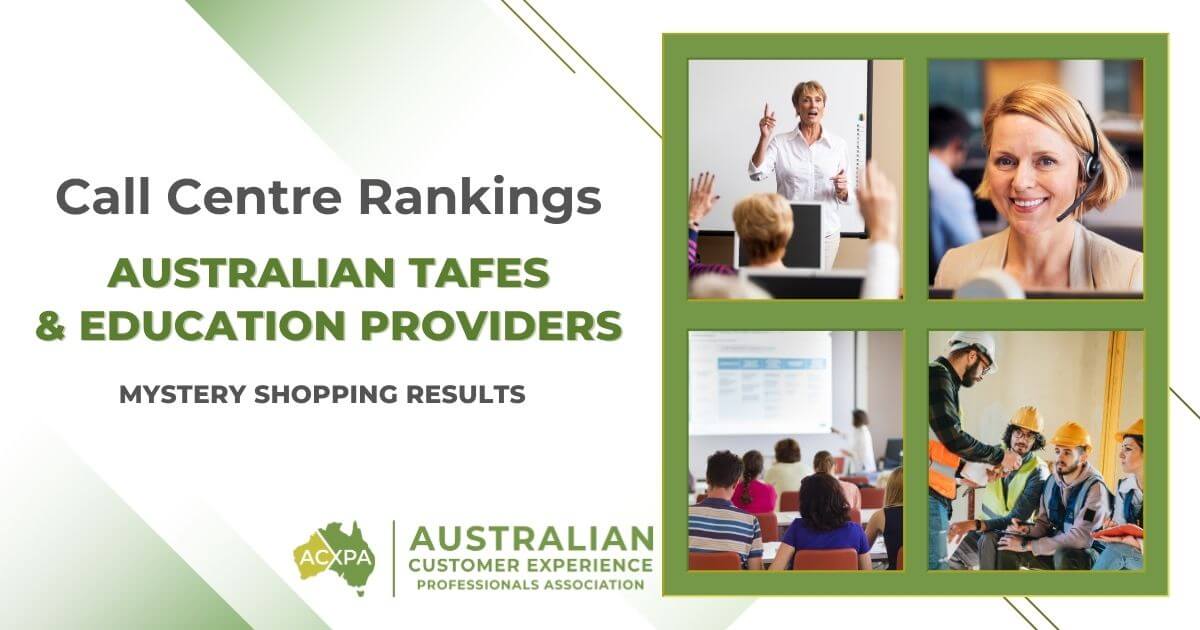 Australian Education Sector Call Centre Rankings by ACXPA