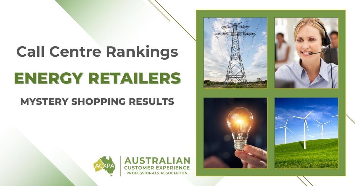 Australian Energy Retailers Call Centre Rankings by ACXPA